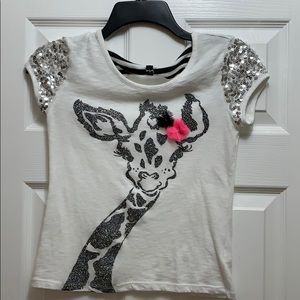 Justice Giraffe Short Sleeve Shirt